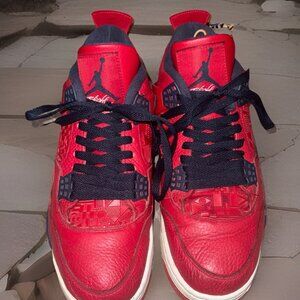 RARE Nike Air Jordan 4 Retro FIBA Red Shoe Men's Sz 10.5  US Cl1184-6119
